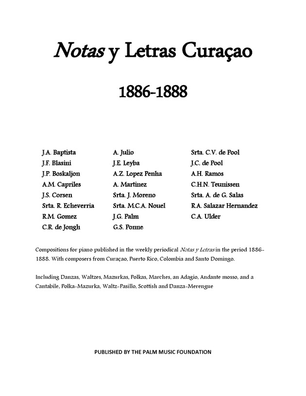 Notas y Letras Curaçao: 1886-1888 - New Page
